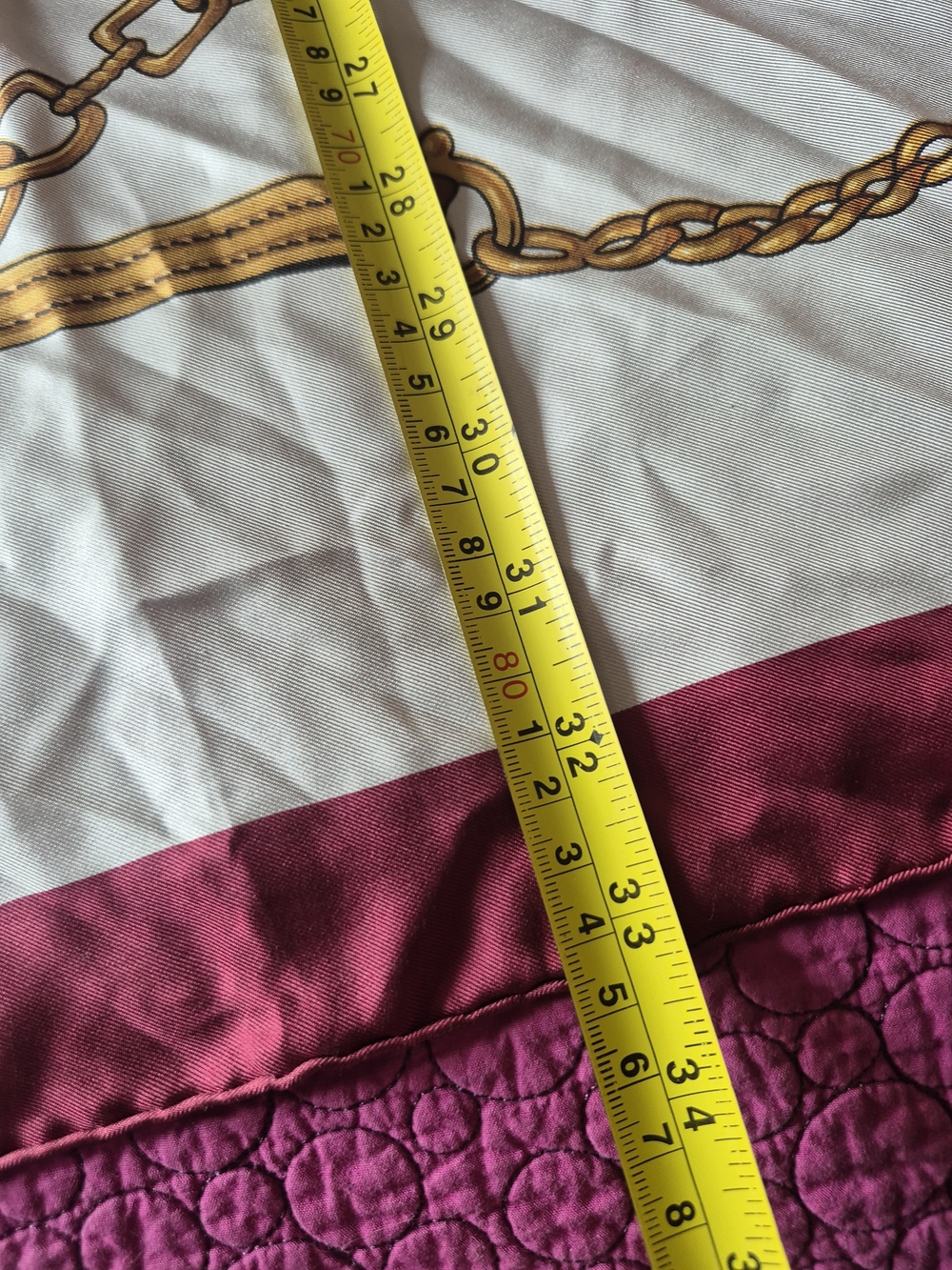 Pierre Baccara White & Burgundy Gold Horse Pattern 100$Silk Scarf Lyon Paris - Picture 7 of 13